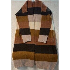 New with tag Freshman 1996 Long Striped Open Front Cardigan Sweater XS